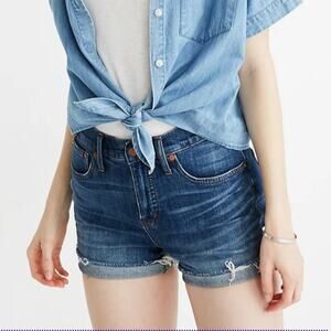 Madewell High-Rise Cutoff Denim Shorts Blue Women’s Size 27